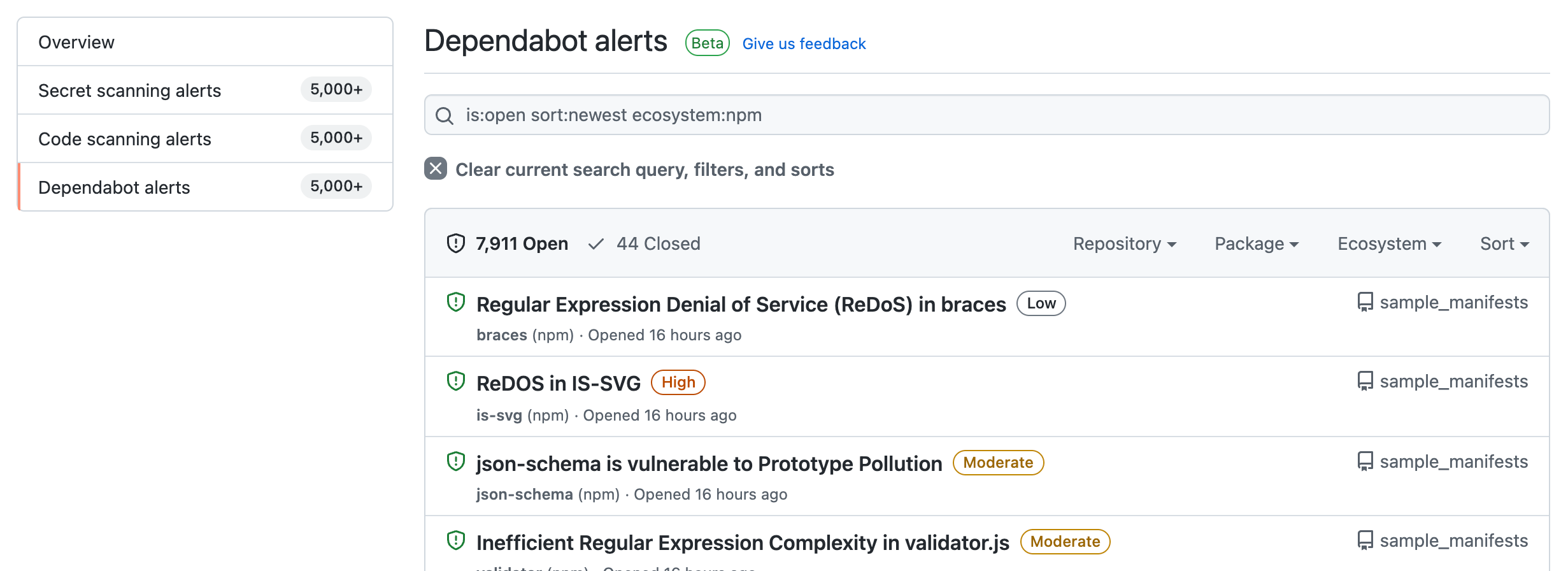 Dependabot Alerts